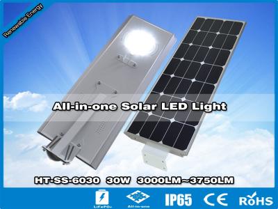 China Hitechled Luminaria Solar LED Integrada,Todo En Uno Panel 60W y Bateria 307W y LED 30W for sale