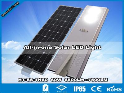 China Hitechled Farola solar LED de 7000 lúmenes para alumbrado público HT-SS-1H60,60W for sale