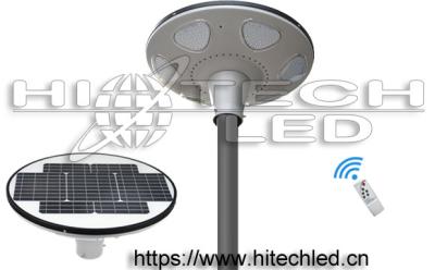 China HT-SG-UFO30,30W Smart UFO all in one integrated solar street light, 360 degree lighting solar garden light for sale