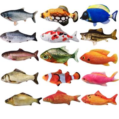 China Viable Electric Movable Cat Chew Toy Interactive Fish Cat Toy for sale