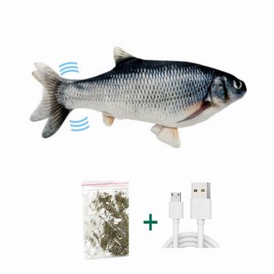 China Viable Plush 3D Fish Toy Electric USB Interactive Fish Toy Cat Toys for sale