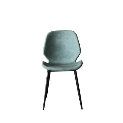 China Removable Cover Produces High End High Quality Leather Contemporary Style Dining Chair Metal Tube With Powder Coating for sale