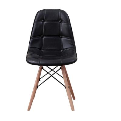 China Removable Cover Simple Modern Style Dining Chair Wooden Legs And Cushion Seat Comfortable Home Office Design Chair In A Variety Of Colors for sale