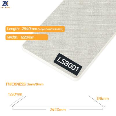 China 5mm 8mm Fabric Bamboo Charcoal Fibre Board Waterproof Moisture Proof OEM ODM for sale