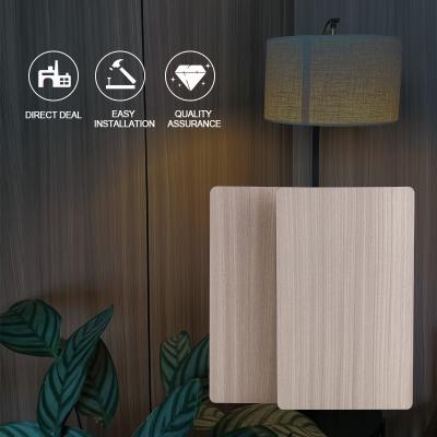 China Light Luxury Style Fireproof And Mothproof Wood Grain PVC Bamboo Charcoal Fiber Board for sale