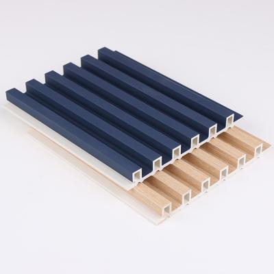 China Grooved PVC Wood Plastic Composite Decking Boards 8mm for sale