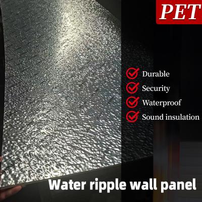 China La madera de la ondulación del agua del ANIMAL DOMÉSTICO 3D chapea el panel de pared de madera del carbón de leña de bambú de alta densidad de 8m m en venta