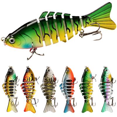 China ABS Multi Joint Hard Bait Pencil Lure 7 Segmented Fishing Lures Swimbait Lifelike Large Simulate Lure Joint Bait for sale