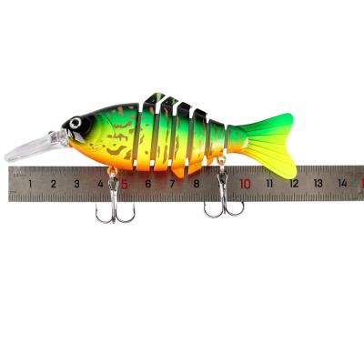 China ABS 7 Section Fishing Lures Swimbait Plastic Simulation Joined Minnow Bait Saltwater Sea Fishing High Quality Hard Minnow for sale