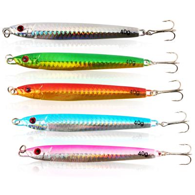 China Metal Jig 30g / 40g Sinking Saltwater Casting Fishing Lead Lure Metal Jig for sale