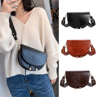 China Fashion Hadiyah Factory Amazon eBay HOT SALE Cross - Body Bags For Women Ladies Messenger Fashion Semicircular Saddle for sale