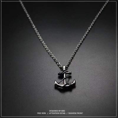 China Other Navy Latest Trend Street Company Anchor Necklace New Pendant Necklace for sale