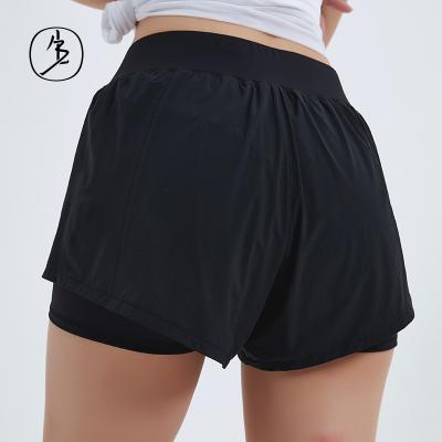 China Fashion Casual Super Stretch 2 Layers Summer Gym QUICK DRY Design Plus Size Womens Shorts for sale