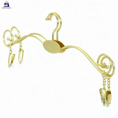 China SHOW Luxury Stainless Steel Clothes Hanger Metal Gold Hanger Clothing Display for sale