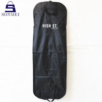 China Foldable Strong Wedding Dress Black Polyester Fabric Waterproof Bag for sale