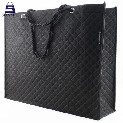 China Luxury Custom Handled Coated Non Woven Printed Logo Tote Bag for sale