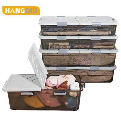 China Universal Clear Transparent Viable Underbed Storage Box Organizer For Living Room for sale