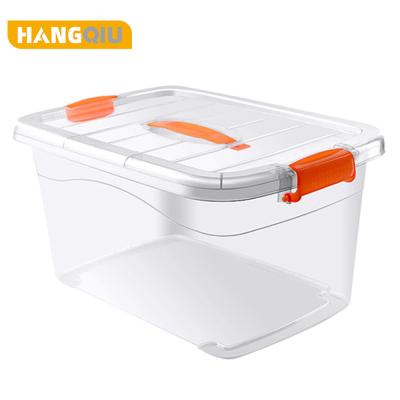 China Multi Purpose Food Viable Snack Sundries Premium Clear Clear Transparent Storage Box With Handle for sale