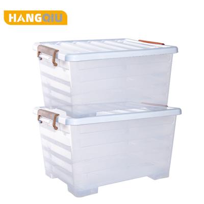 China Durable strong load bearing plastic storage boxes with lids for clothing hot transparent plastic storage box for sale