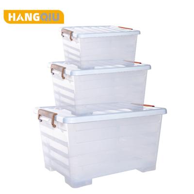 China Light Color Sustainable Customized Available Plastic Storage Box With Wheels Modern Plastic Storage Box for sale