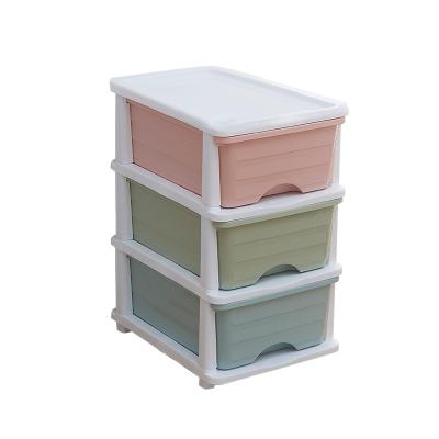 China Multi-color multi-layer combined plastic drawer price cheap indoor fashion kitchen storage cabinet colorful plastic storage cabinet for sale