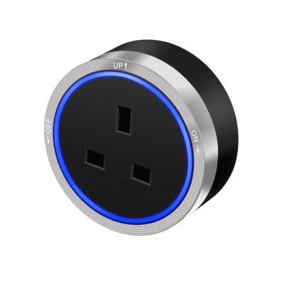 China New Arrivals Eurob Wireless Removable British UK Standard Power Adapter Socket Residential/All-Purpose Track Socket With Blue LED Light for sale