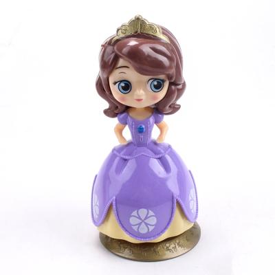 China Plastic Cake Topper 16CM Plastic Princess Sofia For Weeding And Birthday Cake Decoration for sale