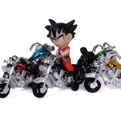 China Toy Model Cake Topper Kids Play Car Model Toy Random Colormini Plastic Harley Motorcycle For Cake Decoration for sale