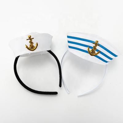 China Professional Mini Sailor Hat Headband Headdress Funny Role Playing Party Picture Supplier Headbands for sale