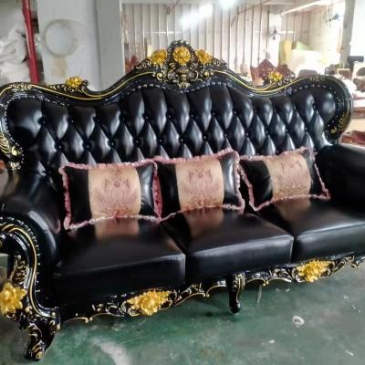 China Durable Luxury Classic European Sofa Set Wooden Sofa Design Classic Sofa Pictures for sale