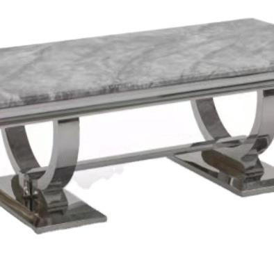 China Living Room Furniture Durable Stainless Steel Luxury Marble Tea Table Modern Center Table for sale