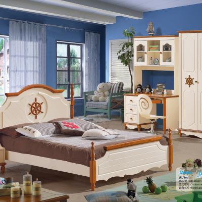 China Modern Wooden Bedroom Furniture Kids Bedroom Pink Princess Bed For Girl for sale