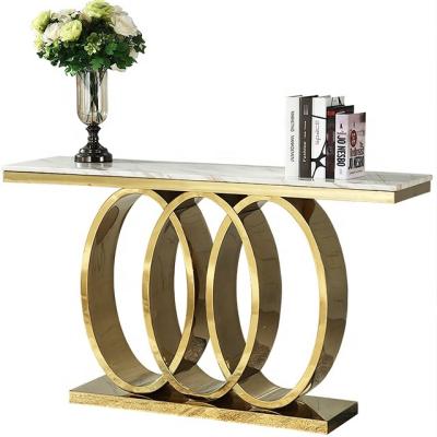 China (Other)Adjustable modern marble console table living room furniture console table with marble for home for sale