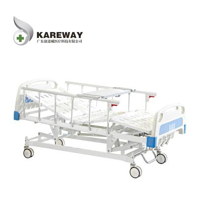 China Cheap Hospital Bed Metal 4 Cranks Manual Hospital Care Bed for sale