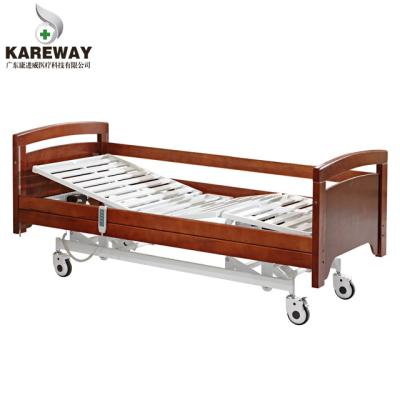 China Applied Inpatient Or Nursing Three Function Ward Luxurious Wooden Home Care Bed OEM/ODM Electric Nursing Bed for sale