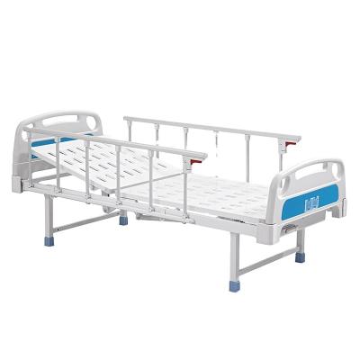 China Hot selling metal cheap price 1 crank hospital bed with PE headboard for sale