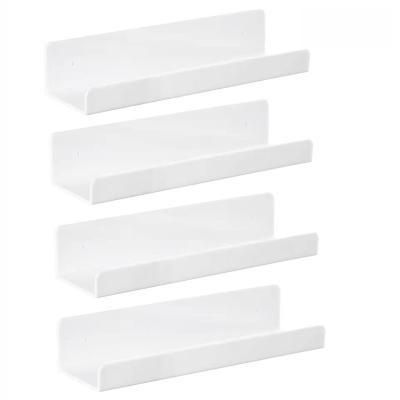 China (Hight) Adjustable Wall Mount Storage Shelves White Acrylic Floating Shelves For Wall for sale