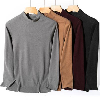 China Thermal Men's turtleneck thermal underwear set seamless slim high-neck long johns toothpick stick autumn and winter bottoming shirt for sale