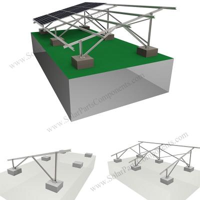 China Carbon Steel Ground Mount Solar Panels Mounted Concrete Base Pv Structure Roof Solar Mounting for sale