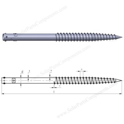 China Spiral Ground Screw Anchor Stake Solar Project Earth Anchor Galvanized Ground Screw Pile Anchor Spiral Pile for sale