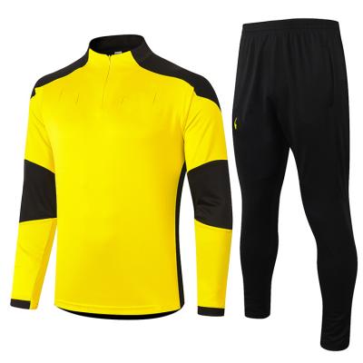 China 2022 Quick Dry --2023 Autumn Paris Season Half Zipper Adult Long Sleeve Soccer Jersey Set for sale