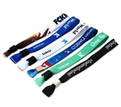 China Artificial Custom Sublimation Polyester Festival Cloth Wristbands for sale