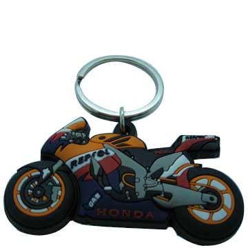 China New Style 2D / 3D Key Chain 3D Custom Promotional Soft PVC Motor , Custom Motorcycle Key Chain for sale