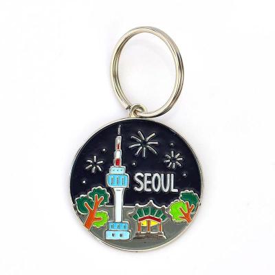 China Decorations/Gifts/Souvenirs Round 3D Logo Metal Keychain for sale