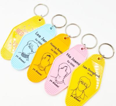 China Custom motel key chain motel key chain, ABS plastic key chain with message for sale