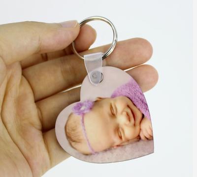 China Promotional Key Chain MDF Heart Shape Sublimation Keychains for sale