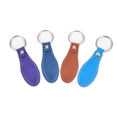 China Promotional Custom Gift Business Leather Keychains, Custom Leather Key Chain Fully With Your Logo Or Text for sale