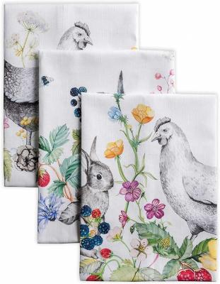 China China QUICK DRY Gift-in Decorative Cotton Running Tea Towels Kitchen Towel Set for sale