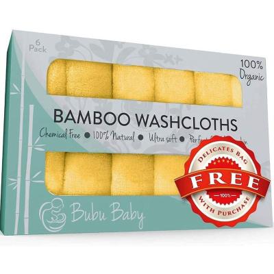 China Cotton Terry Gold Bamboo Fiber Baby Compressed Natural Bamboo Towel 100% Bath Washcloths for sale