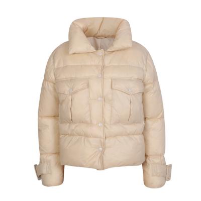 China Waterproof Ladies Puff Coat Winter Casual Style Warm Women Light Weight Padded Thick Puff Short Jacket Stripper Coat for sale